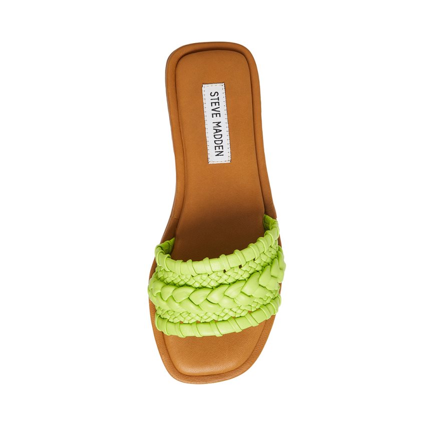 Sandalias de Diapositivas Steve Madden Genevie Mujer Verde | ES EDE034